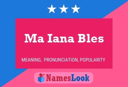 Ma Iana Bles Name Poster