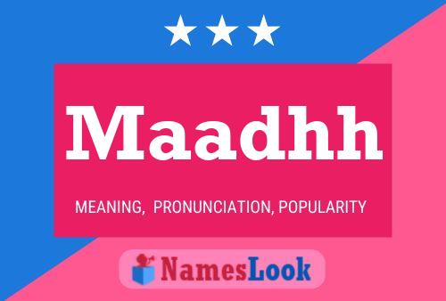 Maadhh Name Poster