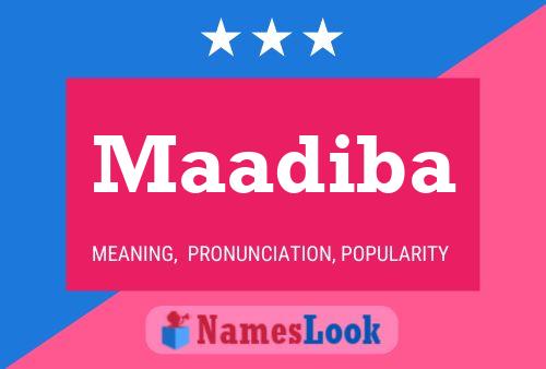 Maadiba Name Poster