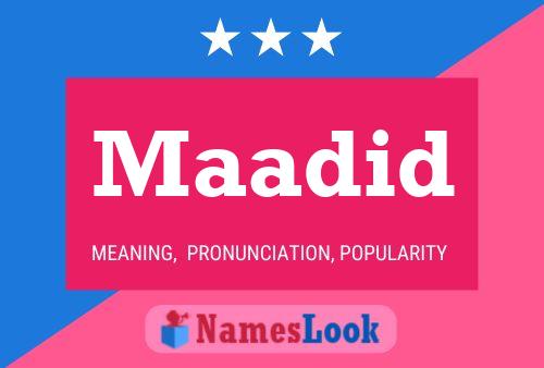 Maadid Name Poster