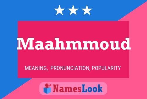 Maahmmoud Name Poster