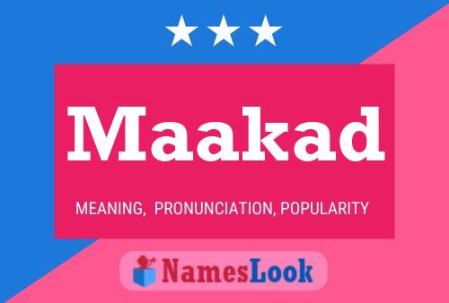 Maakad Name Poster