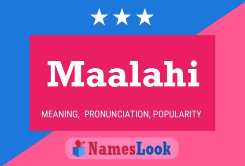 Maalahi Name Poster