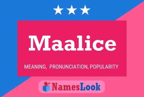 Maalice Name Poster