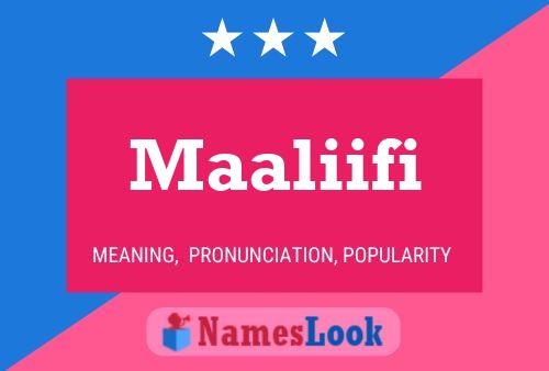 Maaliifi Name Poster