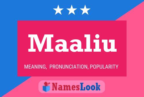 Maaliu Name Poster