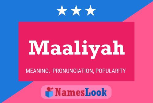 Maaliyah Name Poster