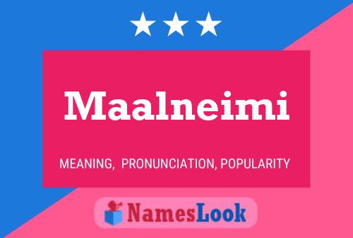 Maalneimi Name Poster