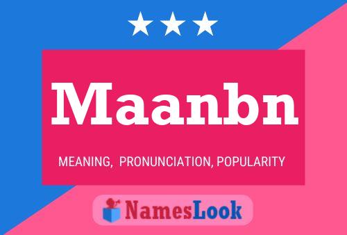 Maanbn Name Poster