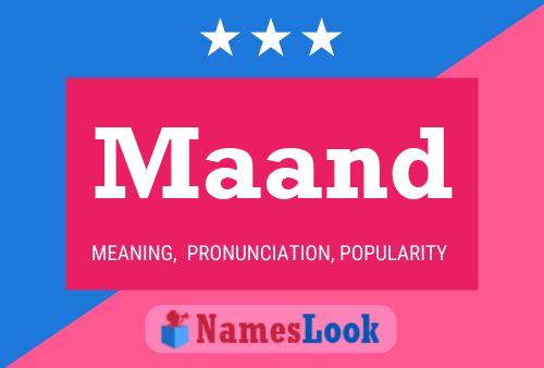 Maand Name Poster