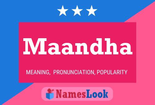 Maandha Name Poster