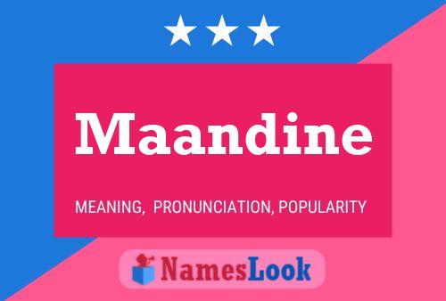 Maandine Name Poster