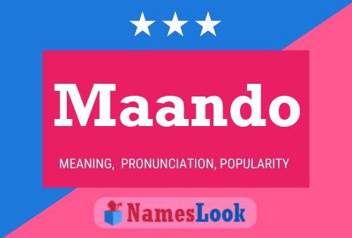 Maando Name Poster