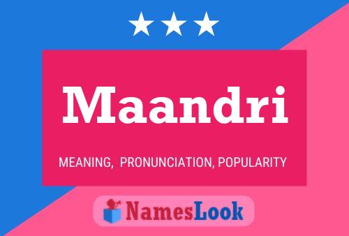 Maandri Name Poster