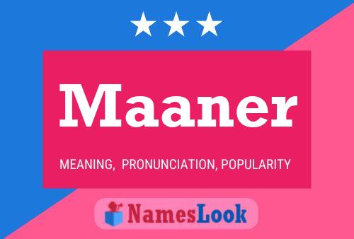 Maaner Name Poster