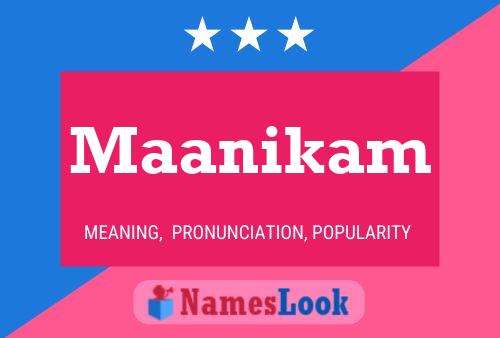 Maanikam Name Poster