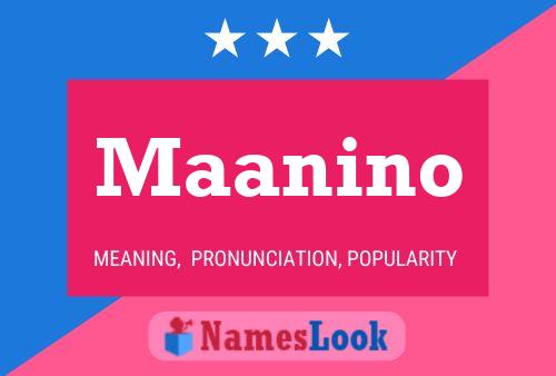 Maanino Name Poster