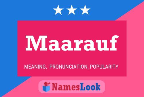 Maarauf Name Poster