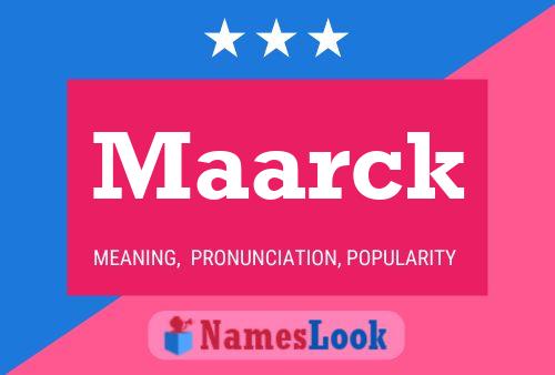 Maarck Name Poster