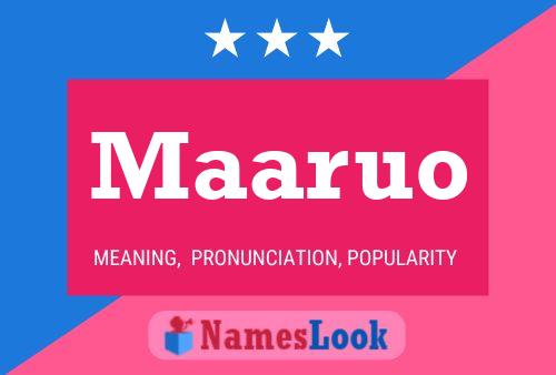 Maaruo Name Poster