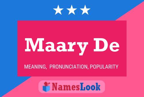 Maary De Name Poster