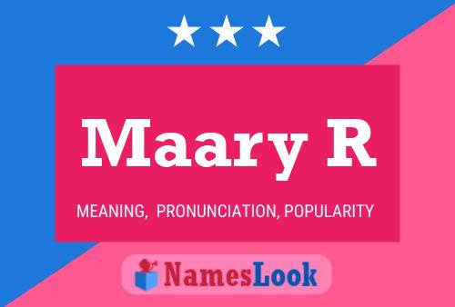 Maary R Name Poster