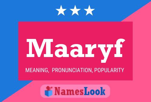 Maaryf Name Poster