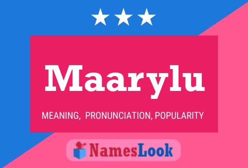 Maarylu Name Poster