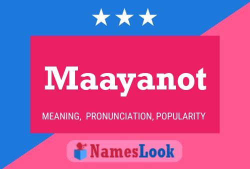 Maayanot Name Poster