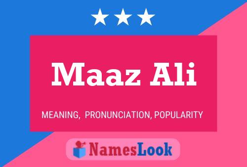 Maaz Ali Name Poster