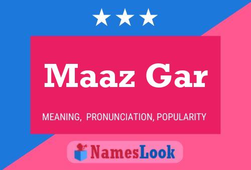 Maaz Gar Name Poster