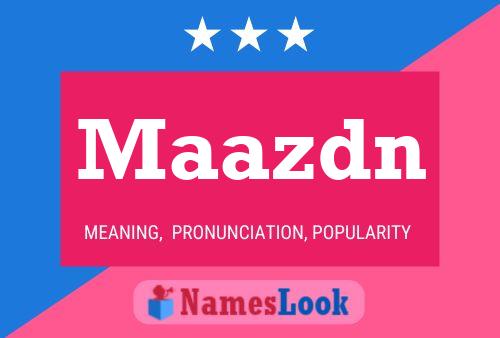 Maazdn Name Poster