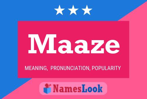 Maaze Name Poster