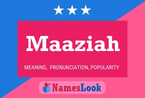 Maaziah Name Poster