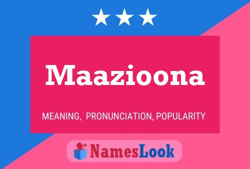 Maazioona Name Poster