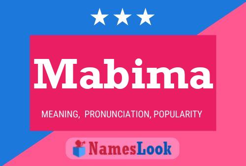 Mabima Name Poster