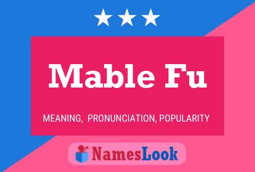 Mable Fu Name Poster