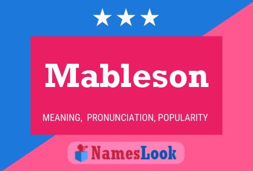 Mableson Name Poster