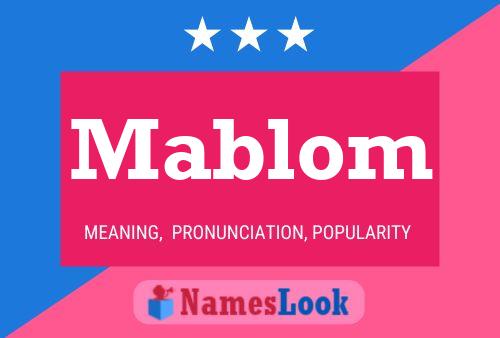 Mablom Name Poster