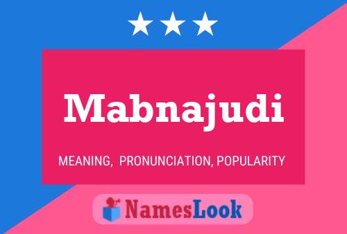 Mabnajudi Name Poster