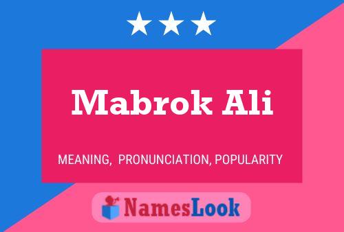 Mabrok Ali Name Poster