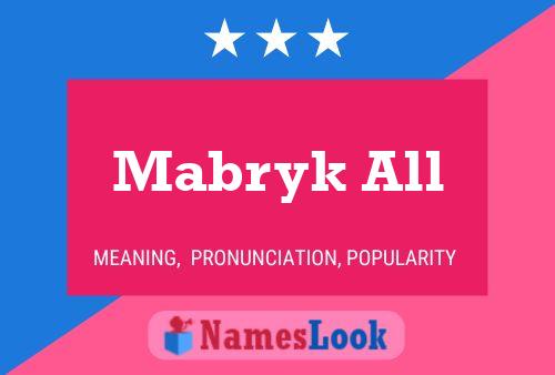 Mabryk All Name Poster