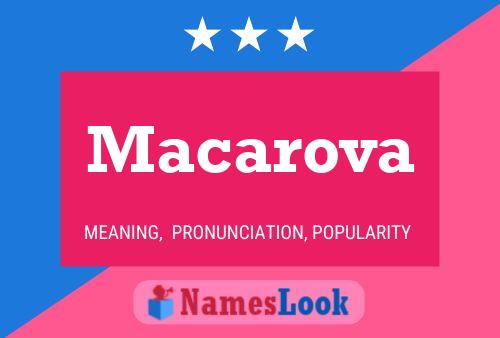 Macarova Name Poster