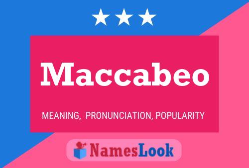 Maccabeo Name Poster