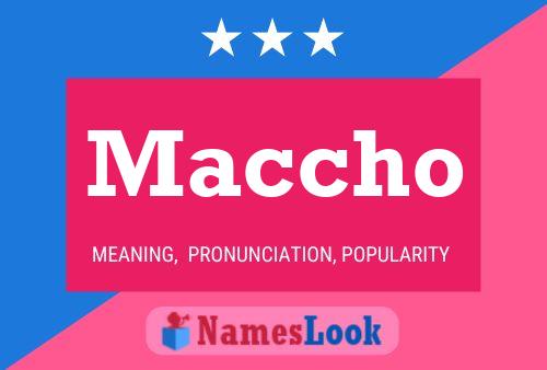 Maccho Name Poster