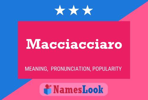 Macciacciaro Name Poster