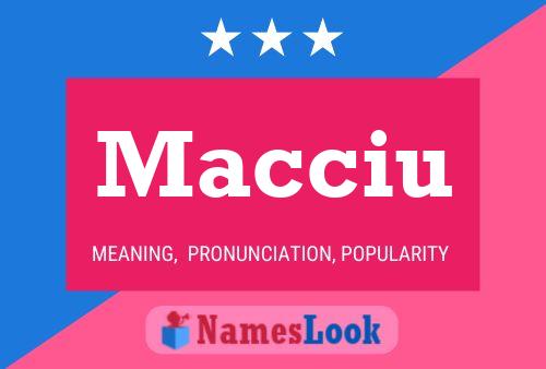 Macciu Name Poster