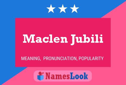 Maclen Jubili Name Poster