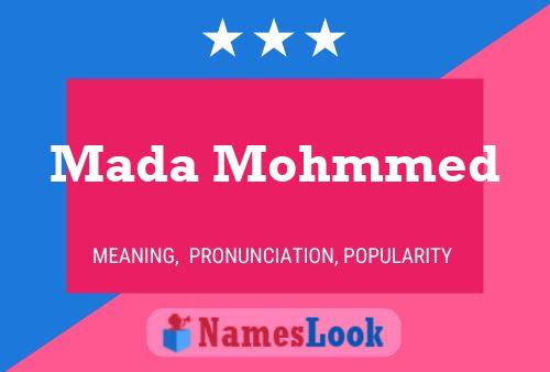 Mada Mohmmed Name Poster