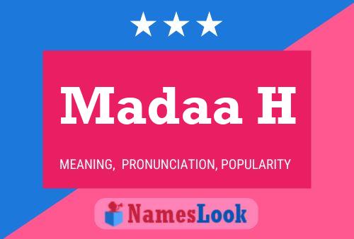 Madaa H Name Poster